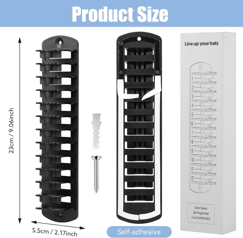 Dntorx Hat Organizer for Baseball Caps, 1 Pack Hat Rack for Wall Strong Adhesive Hat Hanger Hat Hooks Stand Organizer Storage Holder Display for Door Closet Bedroom - Image 2